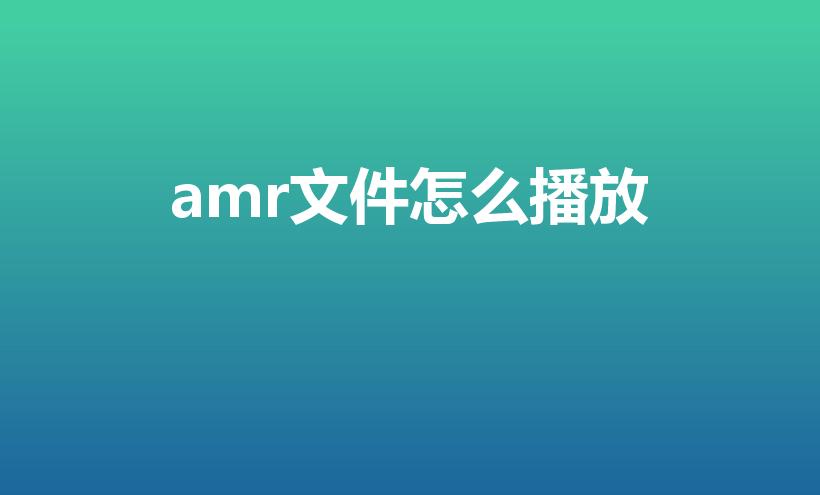 amr 文件知识汇